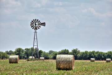 Schaffer Road Round Bales Windmill
