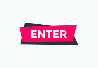 enter text sign icon. web button template. rectangle shape