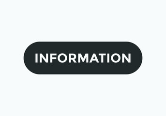 information text sign icon. web button. white color text