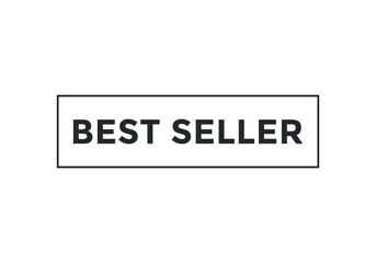 best seller text sign icon. rectangle stroke template. white color text