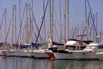Marina of Golfe-Juan, commune of the Alpes-Maritimes department, which belongs in turn to the...