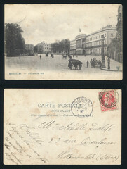 RUSSIA KALININGRAD, 30 AUGUST 2021: postcard printed by Belgium shows old postcard, circa 1907