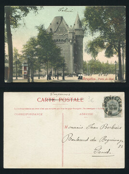 RUSSIA KALININGRAD, 30 AUGUST 2021: postcard printed by Belgium shows old postcard, circa 1911
