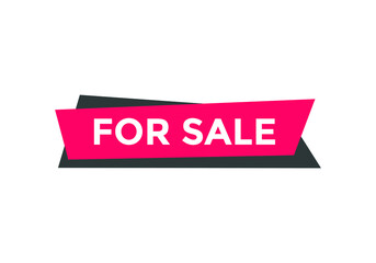for sale text sign icon. rectangle shape white color text