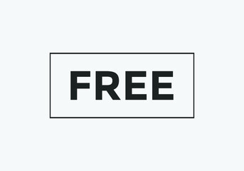 free text sign icon. rectangle stroke white color text