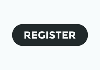 register text sign icon. rounded shape web button template.