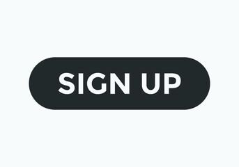 sign up text sign icon. rounded shape
