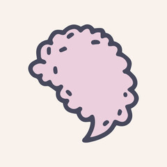 speech bubble color vector doodle simple icon