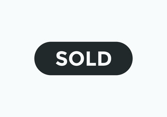 sold text web button. sign icon label 