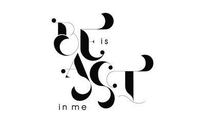Is beast in me - ector file, for greeting card, poster, framed wall picture, caligraphy vector font for printing