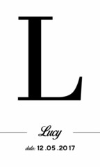 Black calligraphy alphabet name data - vector file, for greeting card, poster, framed wall picture, caligraphy vector font for printing