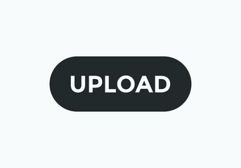 upload text icon, rounded shape web button upload text