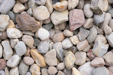 Natural colorful pebble (stones) background. 