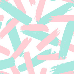Seamless pattern with blue and pink brush stroke on background. Vector design for textile, backgrounds, sport clothes, wrapping paper, web sites and wallpaper. Fashion illustration seamless pattern.