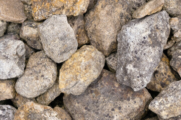 Decorative stones with raindrops. Natural stones for design.