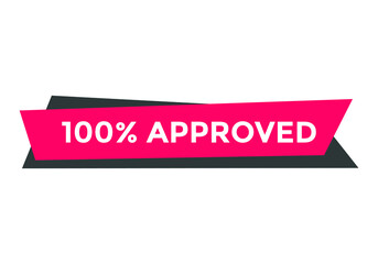 Obraz premium 100% approved text web button square shape. white color text 