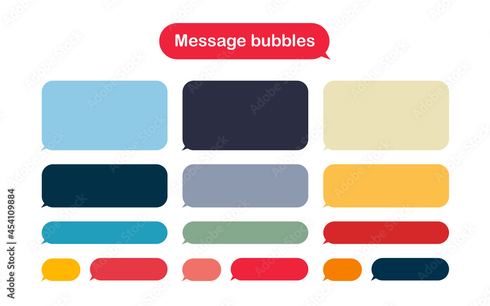Poster message bubbles design template for messenger chat.