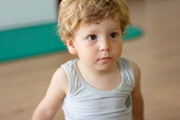 portrait of a child at home