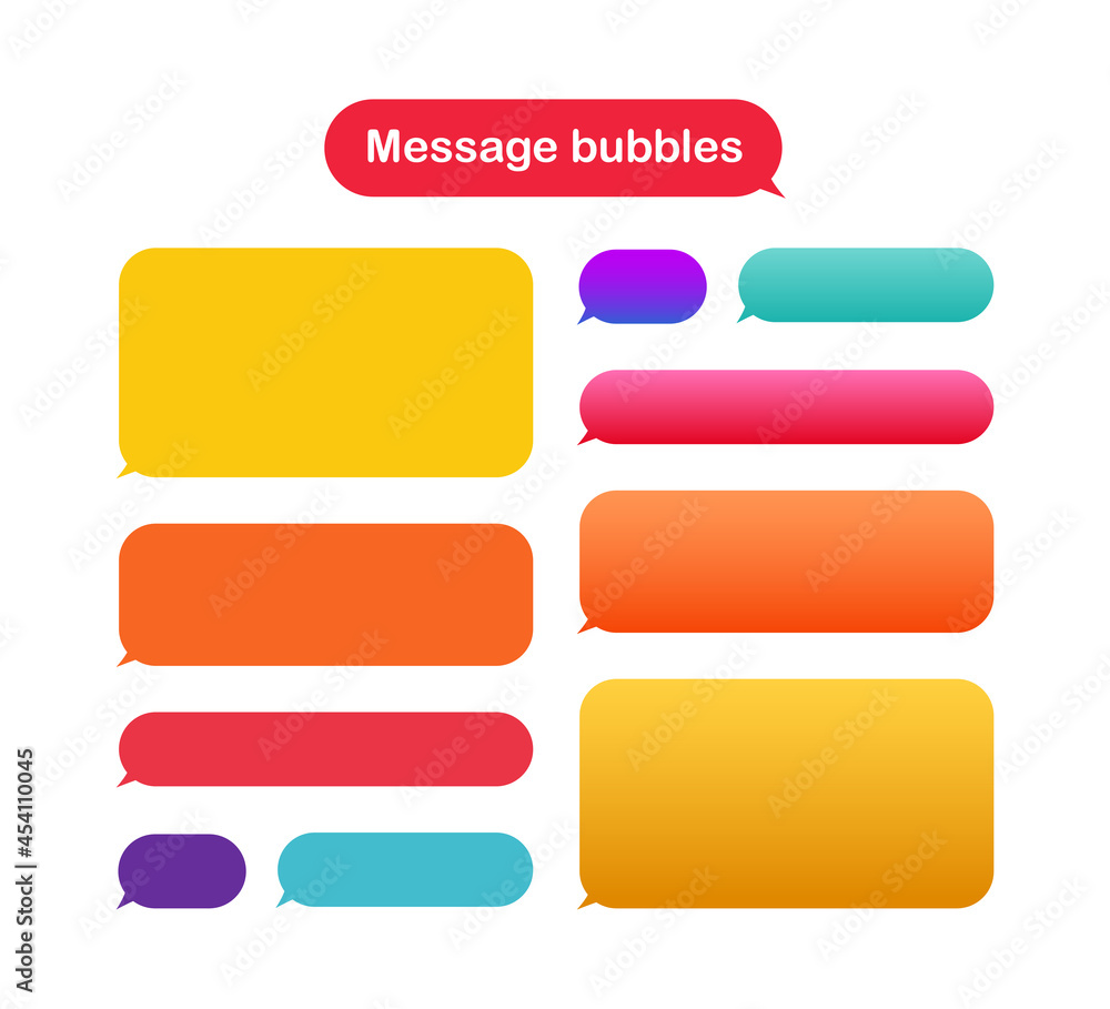 Poster message bubbles design template for messenger chat.