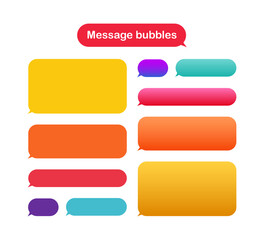 Message bubbles design template for messenger chat.