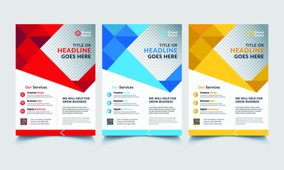 Business brochure flyer design a4 template.Corporate flyer design layout