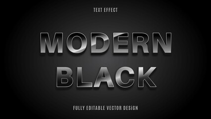 Abstract 3d Glossy Modern Black Fully Editable Text Effect Design