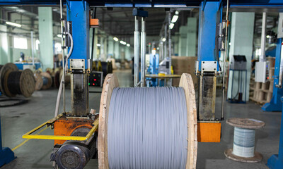 fiber optic cable reels for high voltage networks and telecommunications.