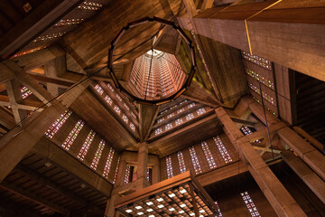 Modern concrete church structure