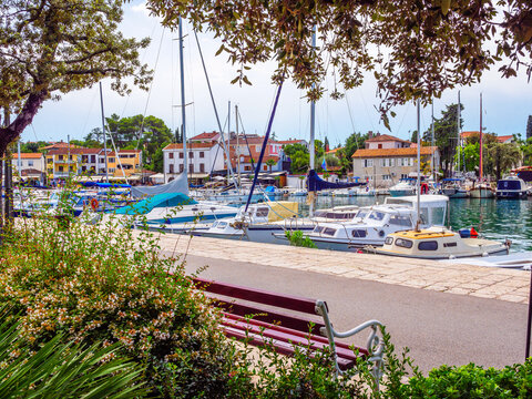 City of Malinska in Croatia with port