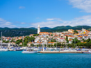 Novi Vinodolski city and the port of Croatia