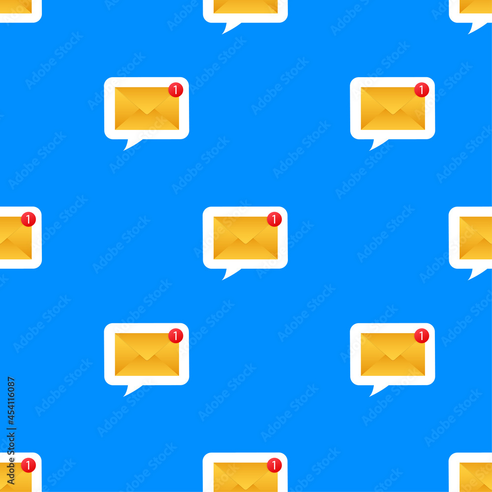 Poster email notification pattern. new email. vector illustration.