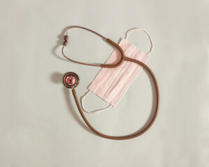 Stethoscope mockup. This tool serves to listen to sounds contained in the body. Such as lung sounds, heartbeat, and to check for disorders of the intestines and stomach.