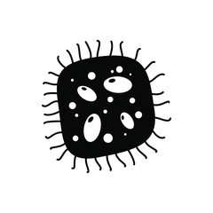 Bacteria icons vector. bacteria illustration sign. microbe symbol.