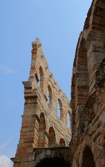 Naklejka premium wallpiece of the arena in verona in italy