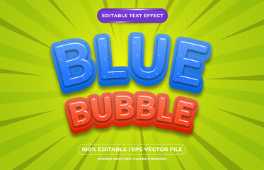 Bubble bubble editable text effect 3d template style