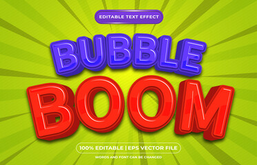 Bubble boom editable text effect liquid template style
