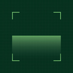 scanning symbol. Stock vector illustration isolated on green background