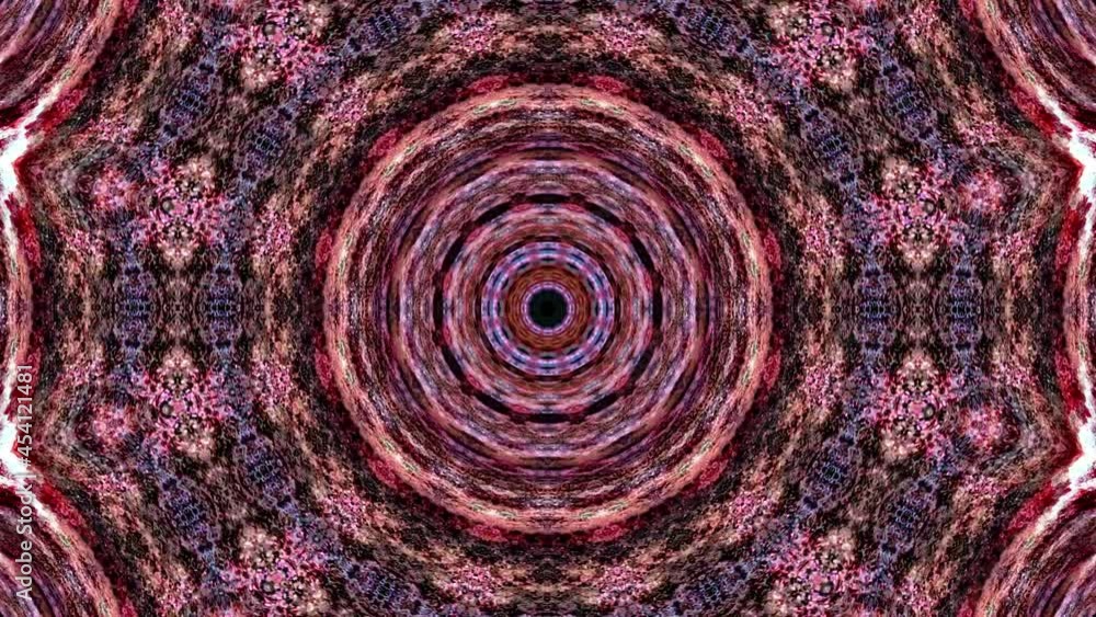 Poster abstract beautiful colorful vivid kaleidoscope sequence pattern loop animation visual mandala spirit