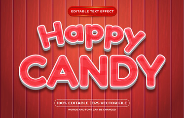 Happy candy editable text effect liquid template style