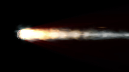 Fast Blazing Asteroid Meteor on black background, Realistic vision
Meteor burning on fire in fast...