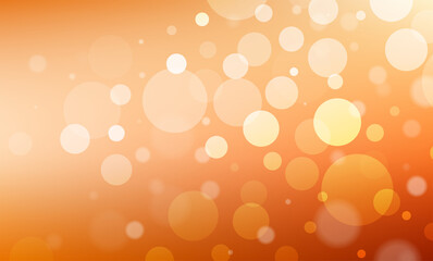 Simple abstract golden sparkle background. Vector illustration. Glowing round lights on gold gradient backdrop