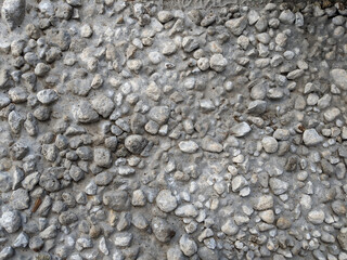 Stepping stone for reflexology, cement floor texture with gravel