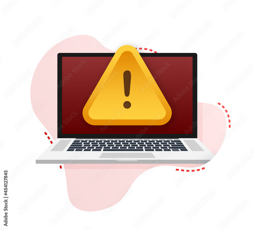 Poster scam alert. hacker attack and web security. network and internet security. vector illustration.