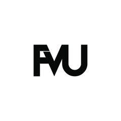 fvu letter initial monogram logo design