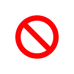 prohibition sign vector icon, prohibition sign
