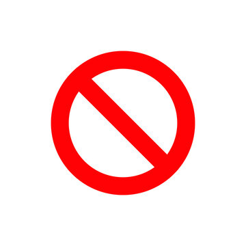 prohibition sign vector icon, prohibition sign