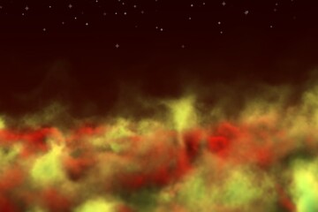 Abstract background creative illustration of mysterious smoke concept with stars you can use for decoration purposes