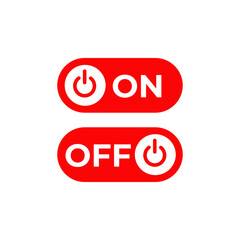 on off button icon logo design