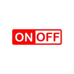 on off button icon logo design