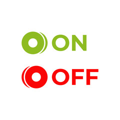 on off button icon logo design